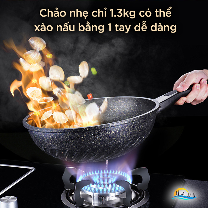 Chảo Đá Núi Lửa Bếp Từ SSGP 30cm, Chịu Nhiệt 460°C, Lòng Sâu 9.5cm, Đạt Chất Lượng LFGB Đức