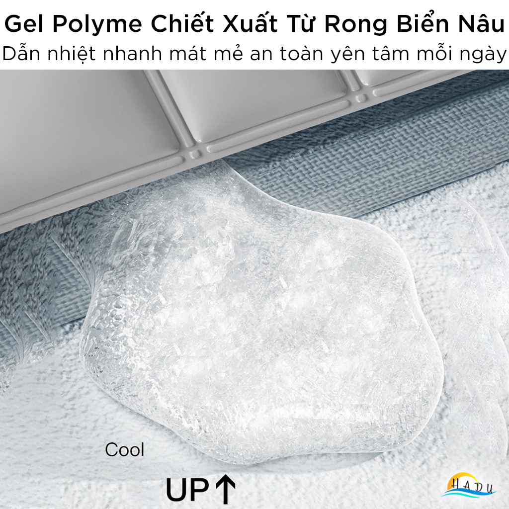 Đệm Ngồi Gel Làm Mát HADU Cho Ghế Văn Phòng, Chống Thấm, Gấp Gọn