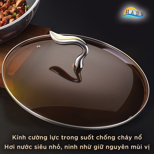 Chảo Chống Dính Lòng Sâu Bếp Từ SSGP 26cm, Thân Inox 316, Phủ Dupont Mỹ, Đáy 5 Lớp, Đạt Chất Lượng LFGB Đức