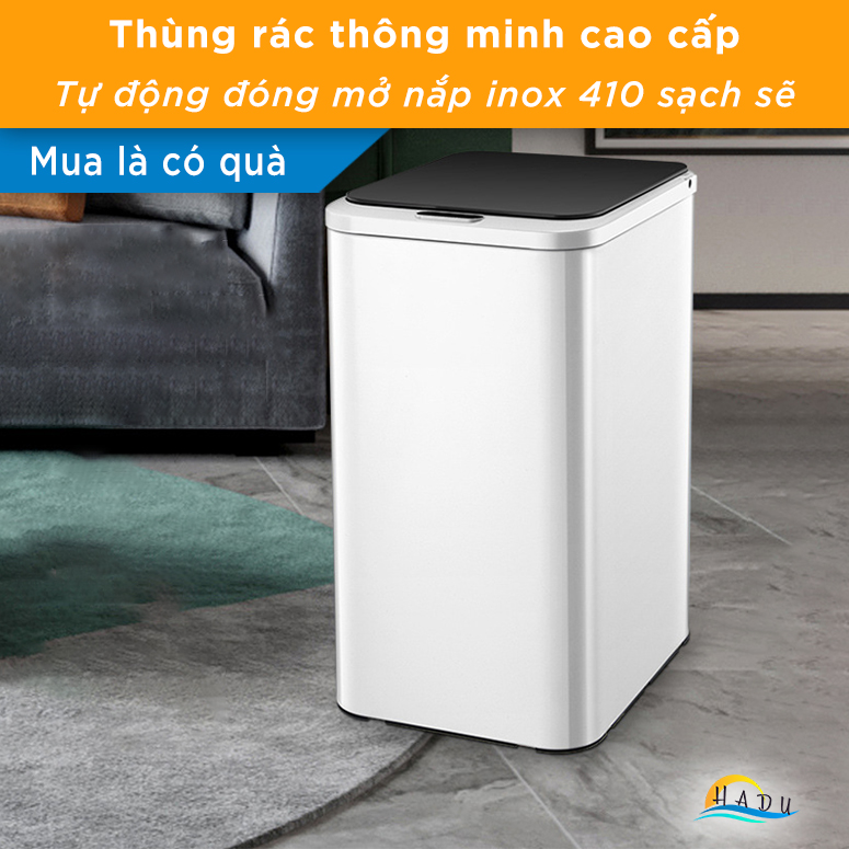 Thùng Rác Cảm Ứng Tự Động CCKO 9L, Thân Inox Chống Vân Tay, Cắm Điện, Nhiều Màu