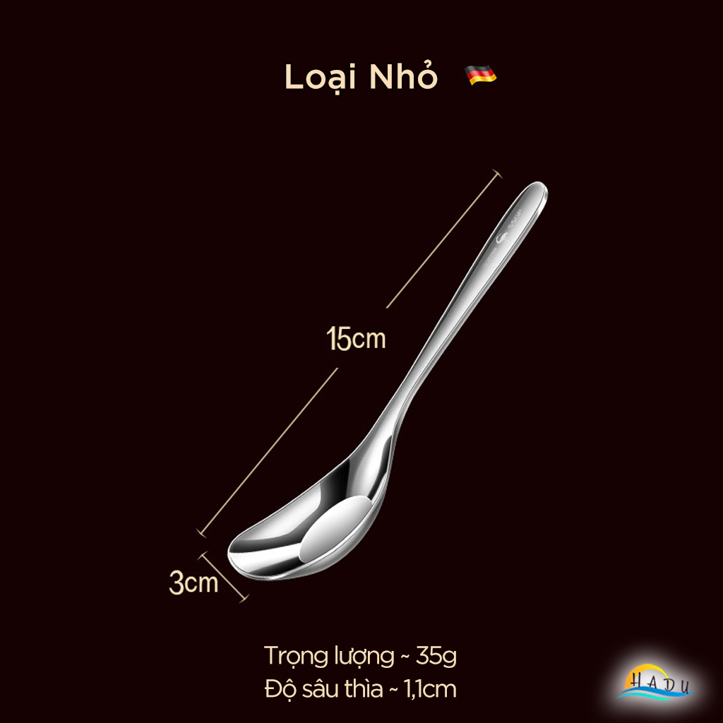 Thìa Phục Vụ Đa Năng SSGP, Inox 316L, Đầu Sâu, Kháng Khuẩn, Đạt Chất Lượng LFGB Đức