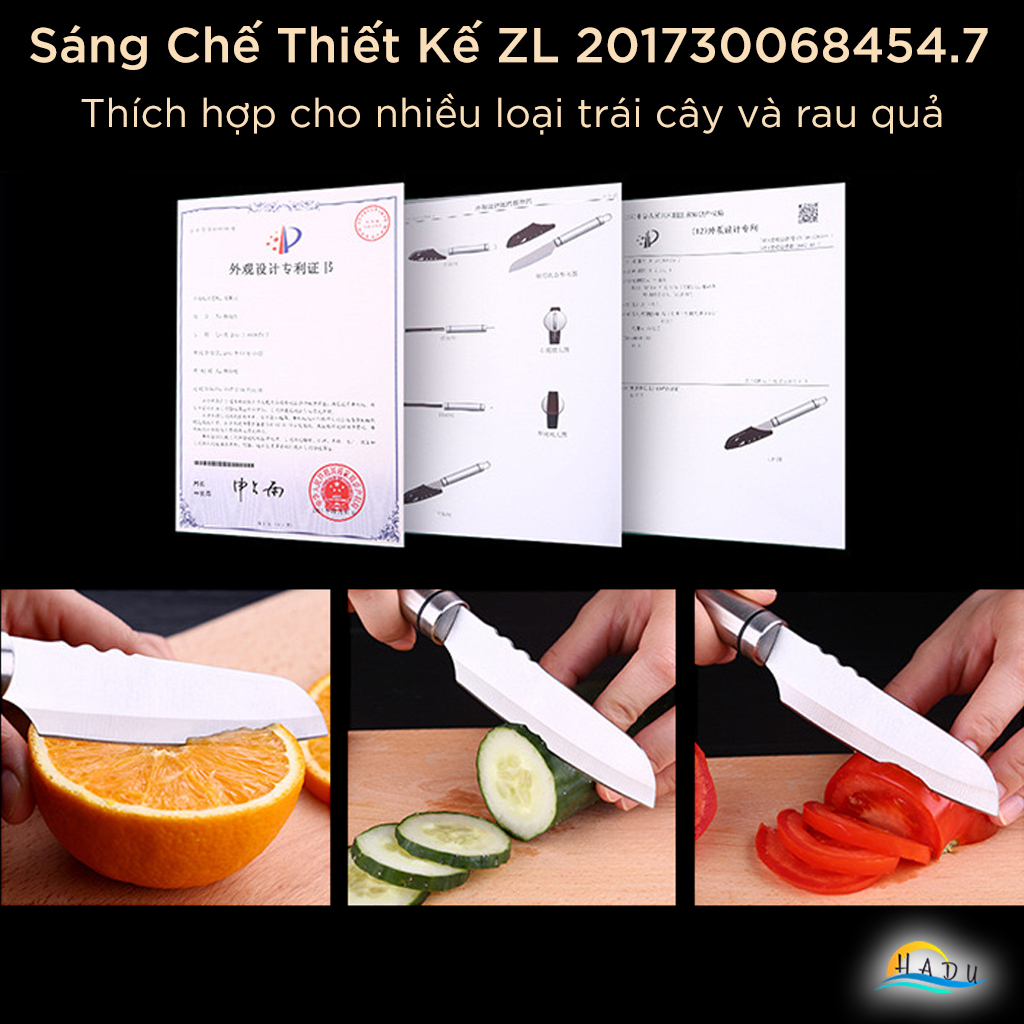 Dao Gọt Hoa Quả SSGP, Thép Martensitic Đức, Lưỡi 9cm, Sắc Bén, Độ Cứng Cao