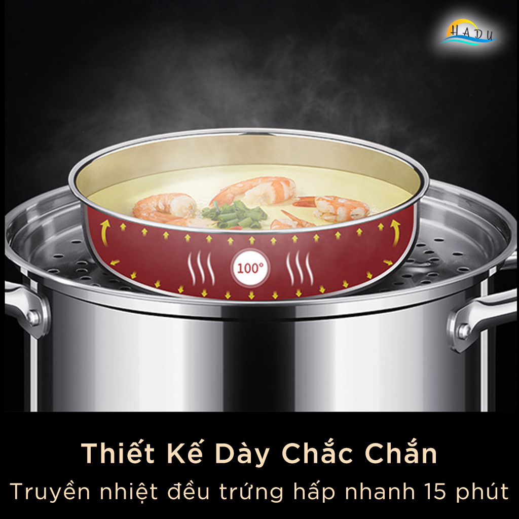 Tô Trộn Inox 304 SSGP 1.3L, Có Nắp Đậy Kín, Đường Kính 20cm, Dùng Trộn Bột, Bảo Quản, Đạt Chất Lượng LFGB Đức