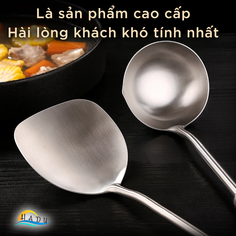 Bộ Dụng Cụ Nhà Bếp Nấu Ăn 6 Món Inox 304 Cao Cấp Đạt Chất Lượng Đức Xoay 360 Độ SSGP