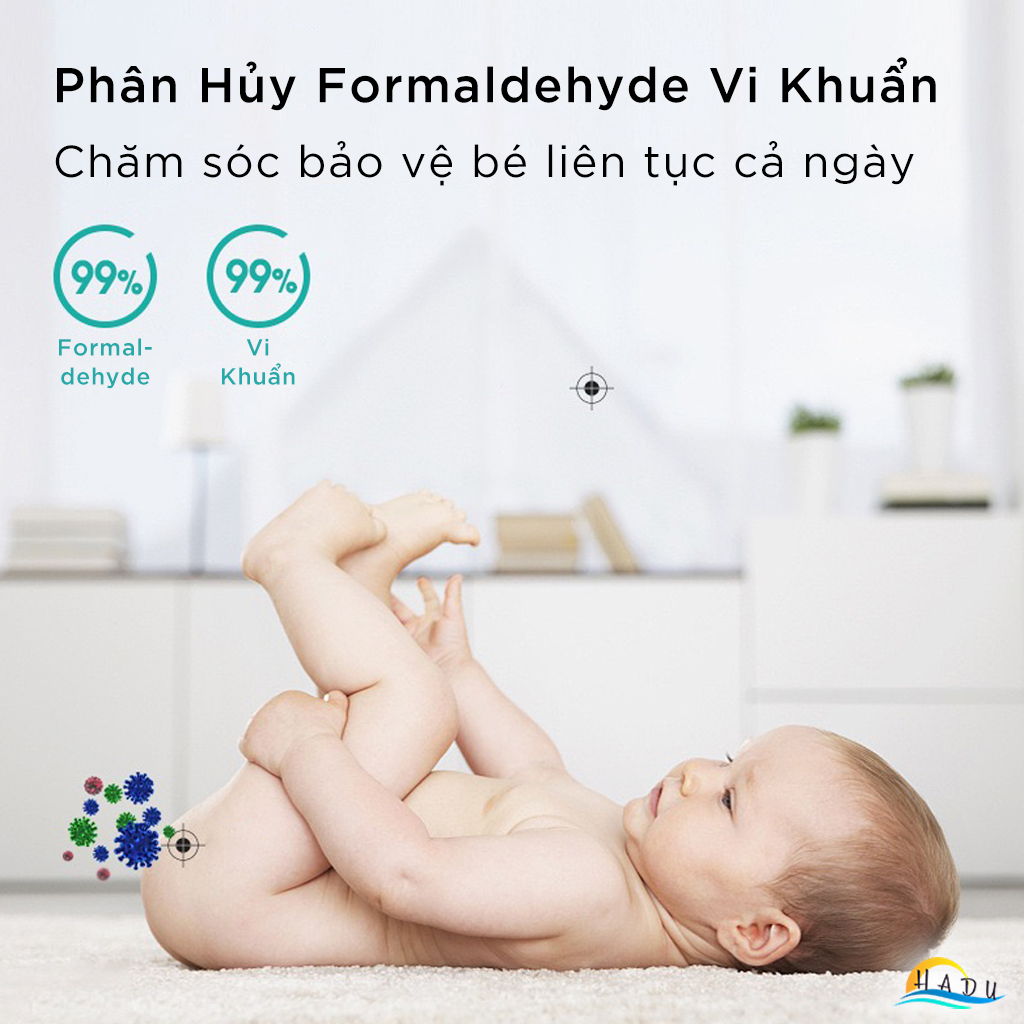 Máy Khử Mùi Nhà Vệ Sinh HADU, Công Nghệ Ozone và Ion Âm, Lọc Khí, Cho Phòng 15m²