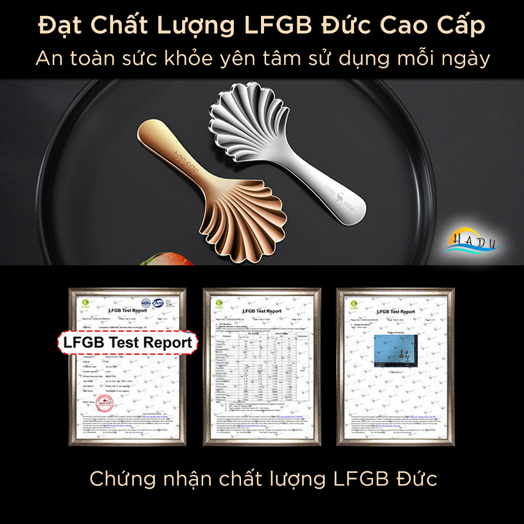 Thìa Múc Inox 304 Cao Cấp – Đầu Sâu, Tay Cầm Thoải Mái, Đa Năng Dùng Múc Trà, Sữa Bột, Bánh, Thạch SSGP