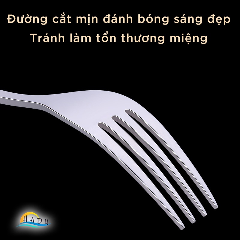 Dĩa Inox 304 Cao Cấp – Bề Mặt Sáng Bóng, Cán Dày 3.5mm, Thiết Kế Sang Trọng Và Bền Bỉ SSGP