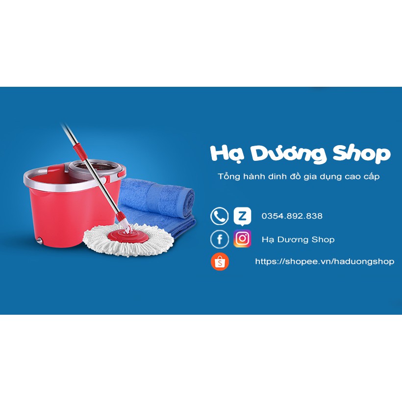 Cây lau nhà 360 độ Thái Lan dùng cho bộ lau nhà 360 inox bền đẹp chắc chắn tím mộng mơ cao cấp HADU HDS047