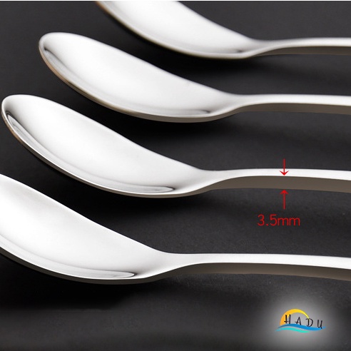 Thìa Cà Phê Inox 304 SSGP, Cán Dày 3.5mm, Đúc Nguyên Khối, Dài 15.3cm, Sang Trọng, Đạt Chất Lượng LFGB Đức