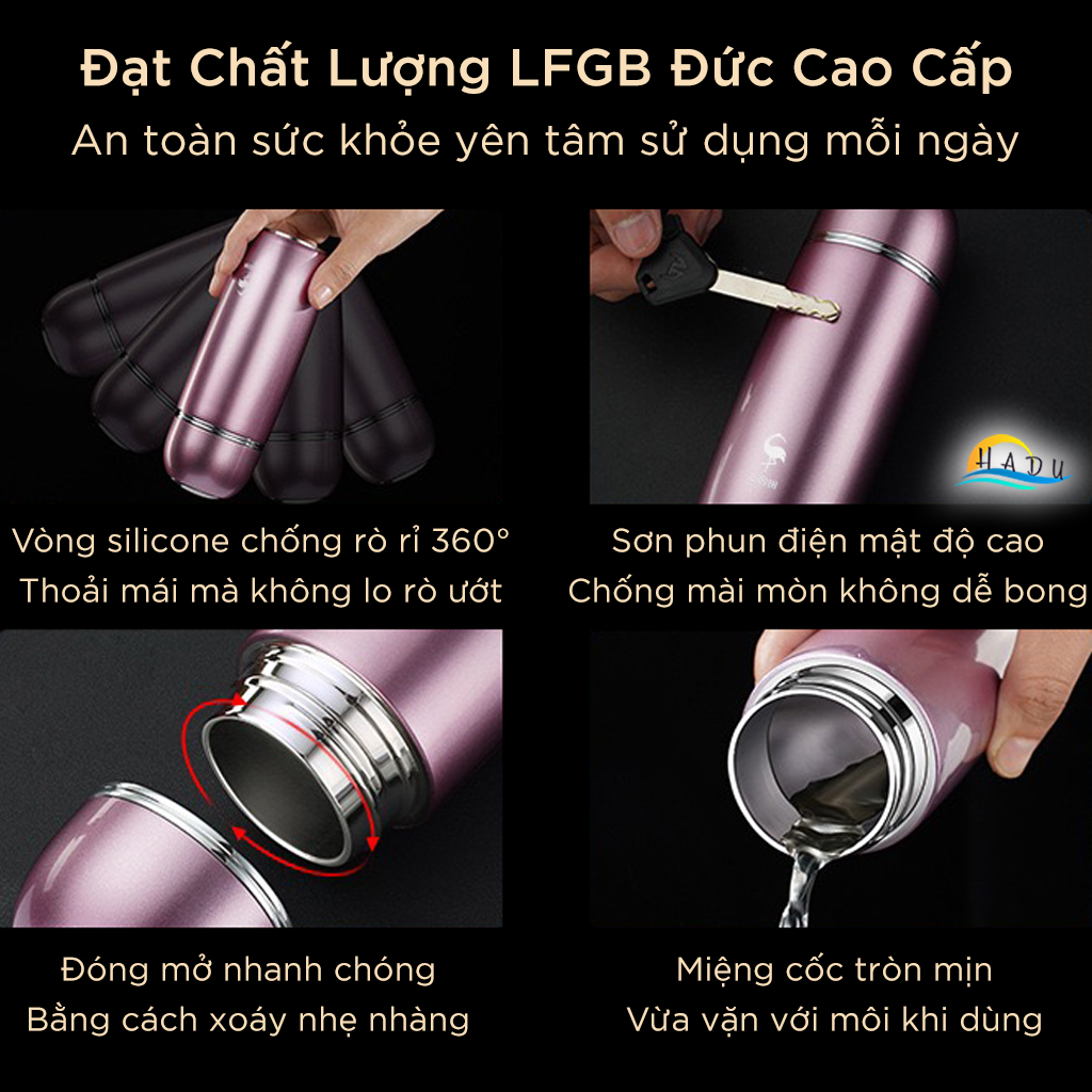 Bình Giữ Nhiệt Mini Inox 316 Cao Cấp 170ml – Thiết Kế Nhỏ Gọn, Giữ Nhiệt Lâu, Chống Rò Rỉ, Tiện Lợi Mang Đi SSGP