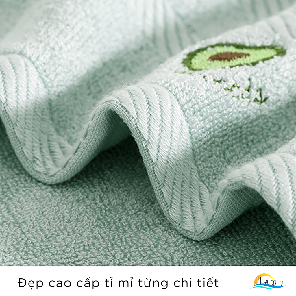 Khăn Mặt Cho Bé HADU, Cotton Sợi Tre, Kháng Khuẩn, Siêu Mềm Mại, 26x48cm, Nhiều Màu