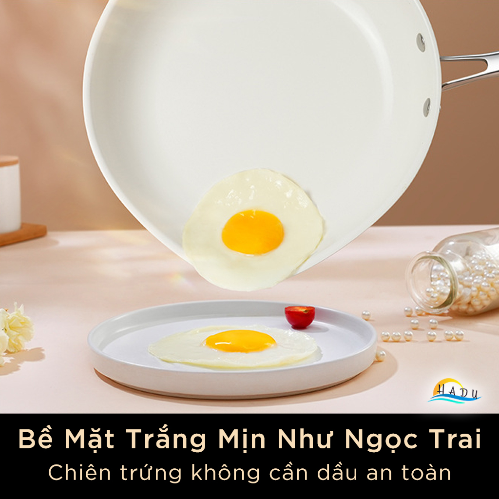 Chảo Ceramic Chống Dính Bếp Từ SSGP 26cm, Chống Dính 2 Mặt, Đáy 3 Lớp, Đạt Chất Lượng LFGB Đức