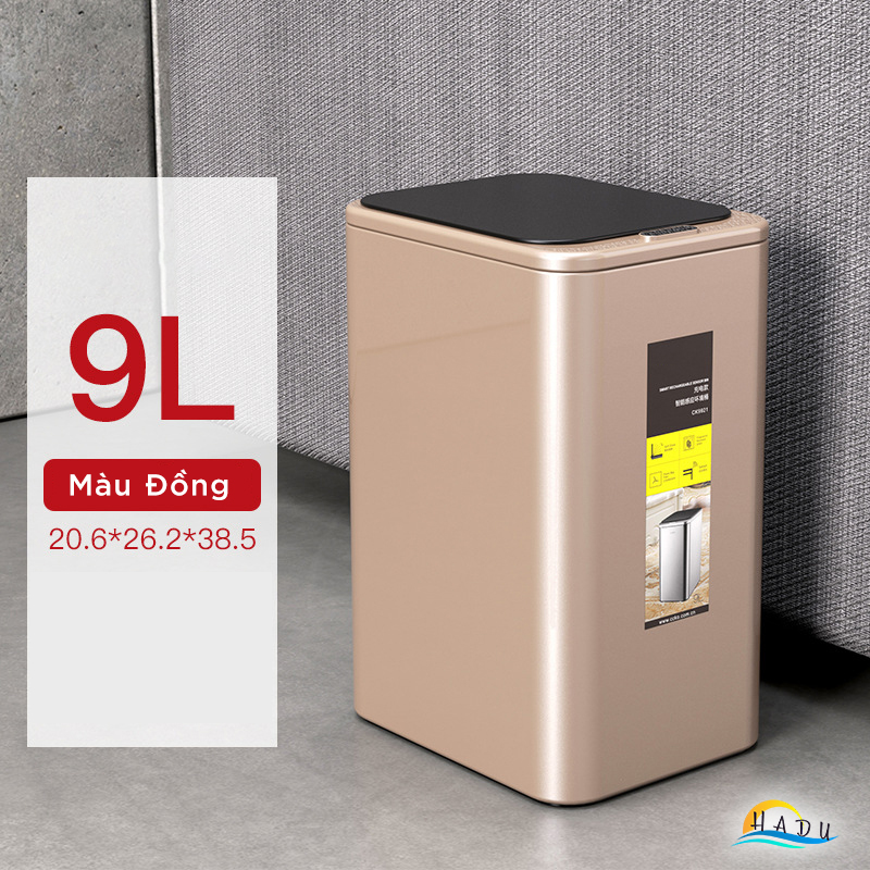 Thùng Rác Cảm Ứng Tự Động CCKO 9L, Thân Inox Chống Vân Tay, Cắm Điện, Nhiều Màu
