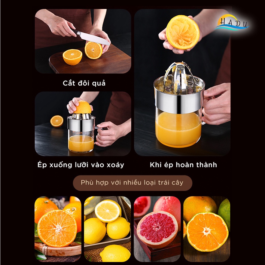 Dụng Cụ Vắt Cam và Tách Hạt Ngô 2 trong 1 CCKO, Lõi Inox 304, Cốc Thủy Tinh 600ml