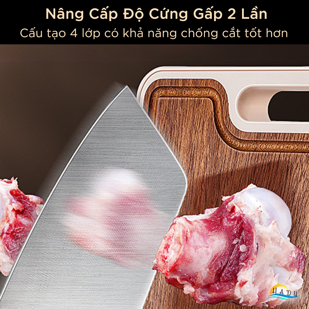 Thớt Gỗ Đàn Hương 2 Mặt SSGP, Kèm Chỗ Mài Gừng Tỏi, Chống Mốc, Đạt Chất Lượng LFGB Đức