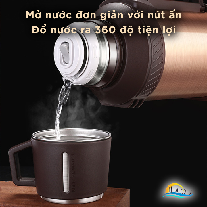 Phích Giữ Nhiệt 3 Lít Inox 316 Cao Cấp Đạt Chất Lượng LFGB Đức Bảo Quản Tới 60 Giờ SSGP