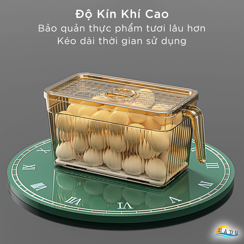 Hộp Bảo Quản Rau Củ Tủ Lạnh CCKO 6L, Có Rổ Lọc Chống Úng, Nắp Ghi Ngày, Nhiều Màu