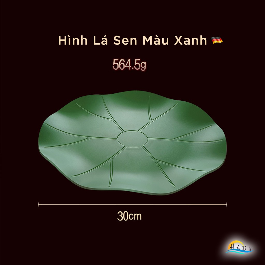 Đĩa Đựng Hoa Quả SSGP Khung Hợp Kim Nhôm Lòng Gốm, 30cm, Sang Trọng, Đạt Chất Lượng LFGB Đức