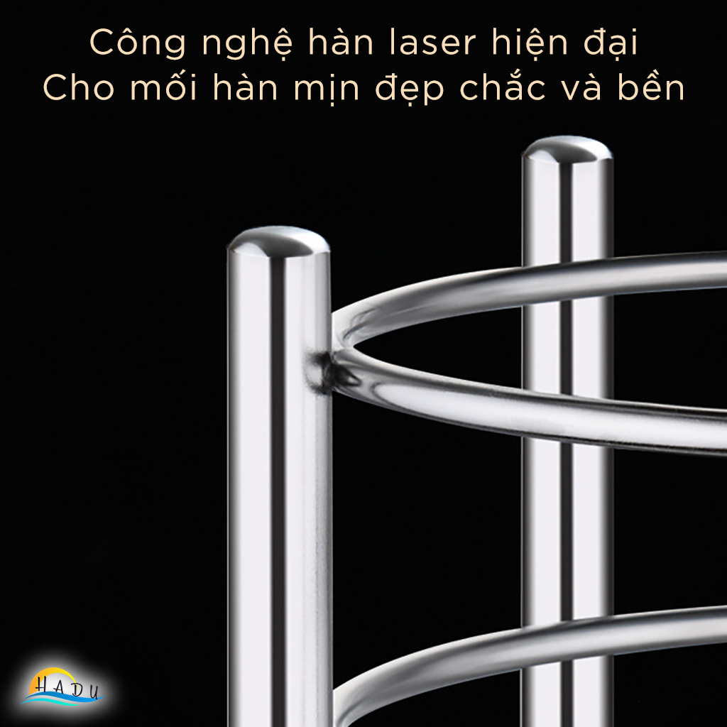 Ống Đựng Đũa Thìa Inox 304 SSGP, Thông Gió 360° Chống Mốc, Sức Chứa Lớn, Cao 15.5cm, Đạt Chất Lượng LFGB Đức