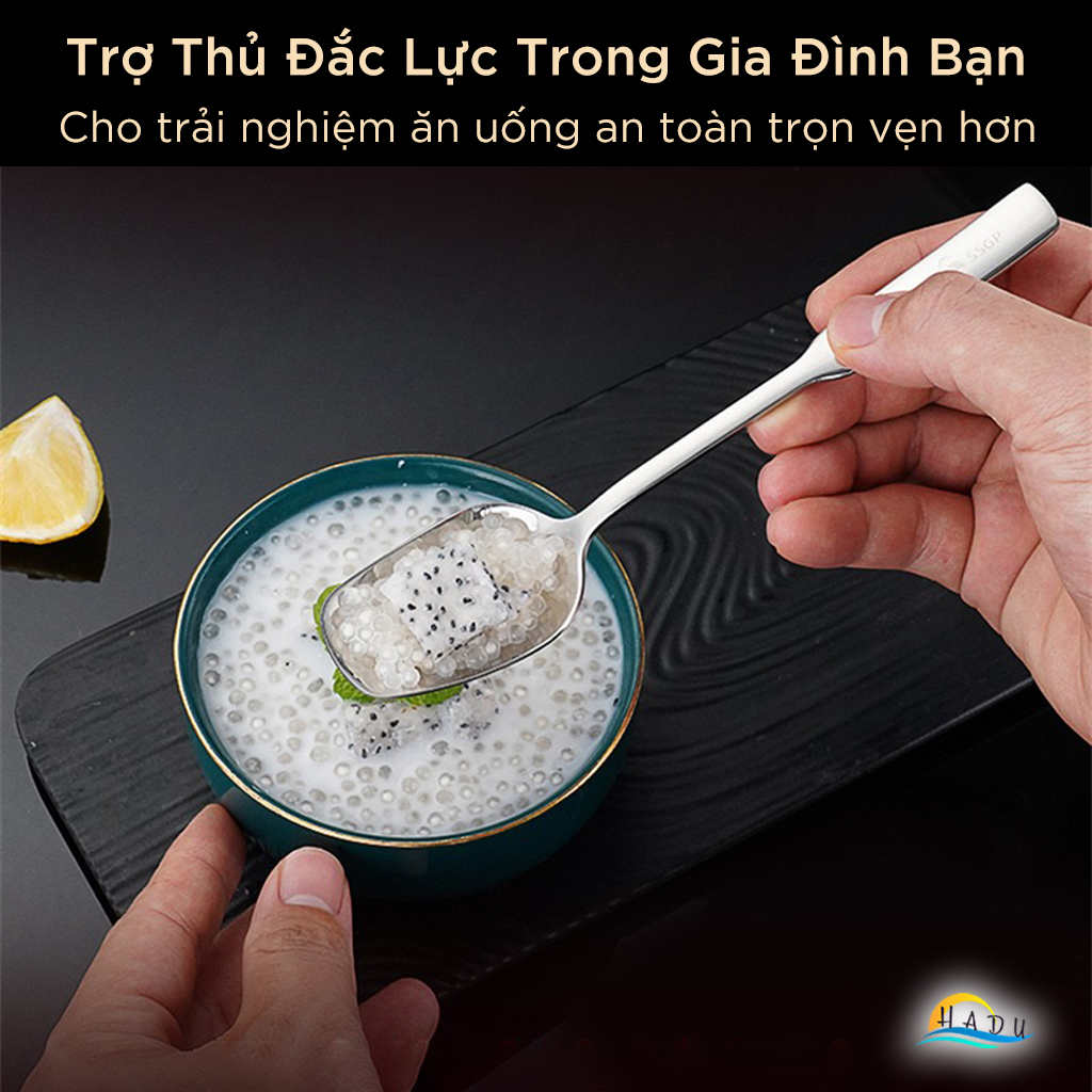 Thìa Ăn Cơm SSGP Inox 316 Kháng Khuẩn, Size Nhỏ 15cm, Đạt Chất Lượng LFGB Đức
