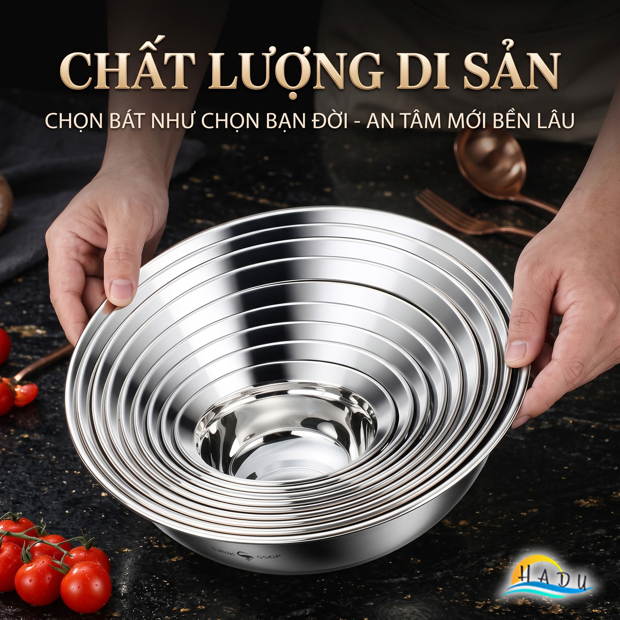 Thau Bát Tô Chậu Inox 316 Cao Cấp Chống Trào Đa Năng Dày Dặn Dùng Được Bếp Từ Bếp Gas SSGP