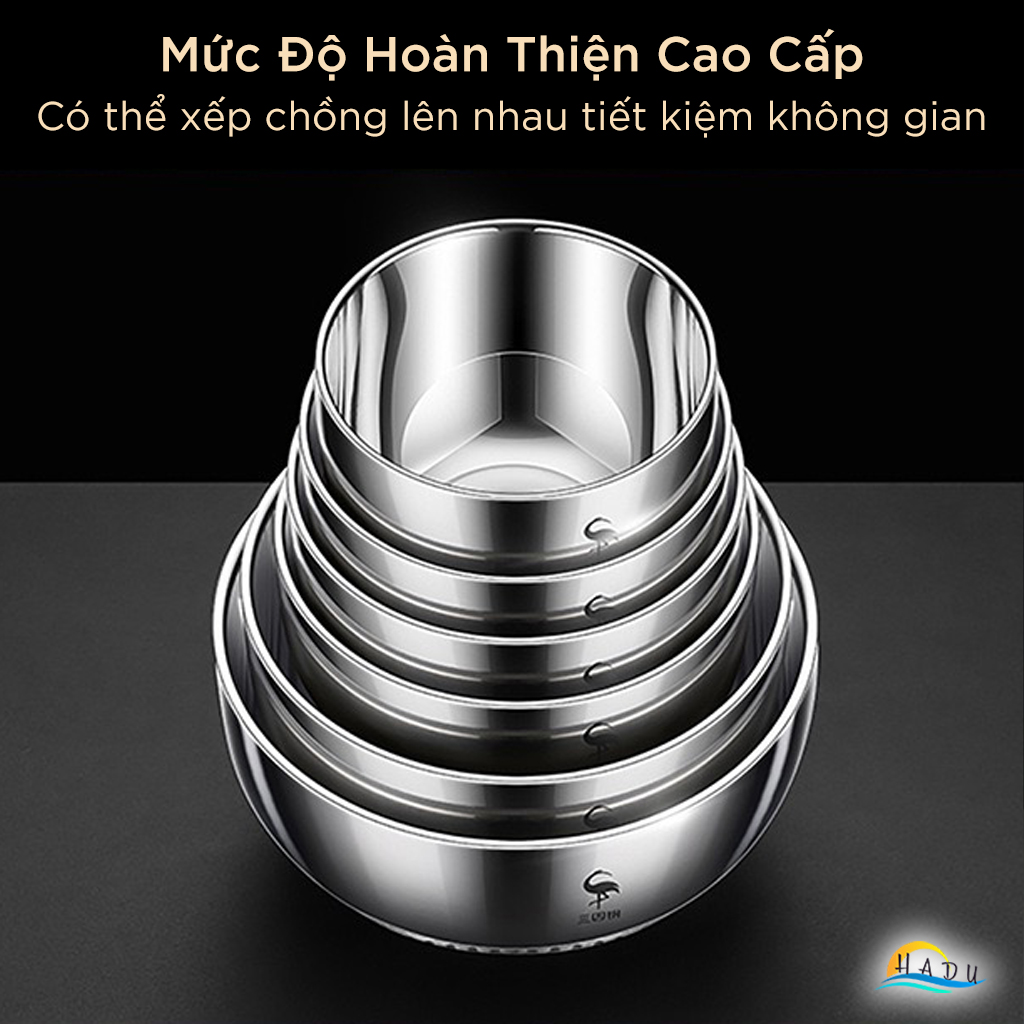 Bát Tô Inox 304 Cao Cấp – Chống Va Đập, Cách Nhiệt, Sáng Bóng Sang Trọng, Đạt Tiêu Chuẩn LFGB Đức SSGP