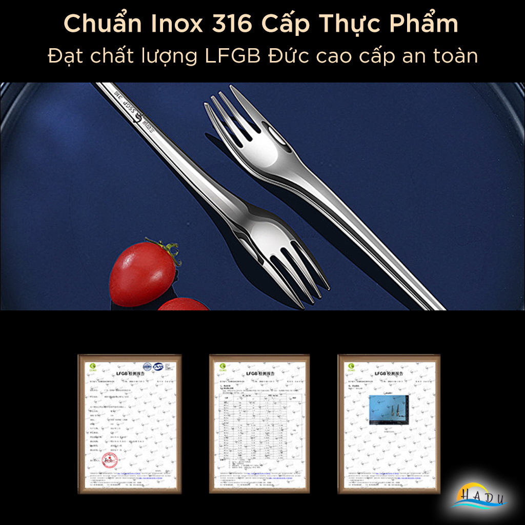 Dĩa Ăn Bánh Trái Cây SSGP, Inox 316L, Bo Tròn, Đạt Chất Lượng LFGB Đức