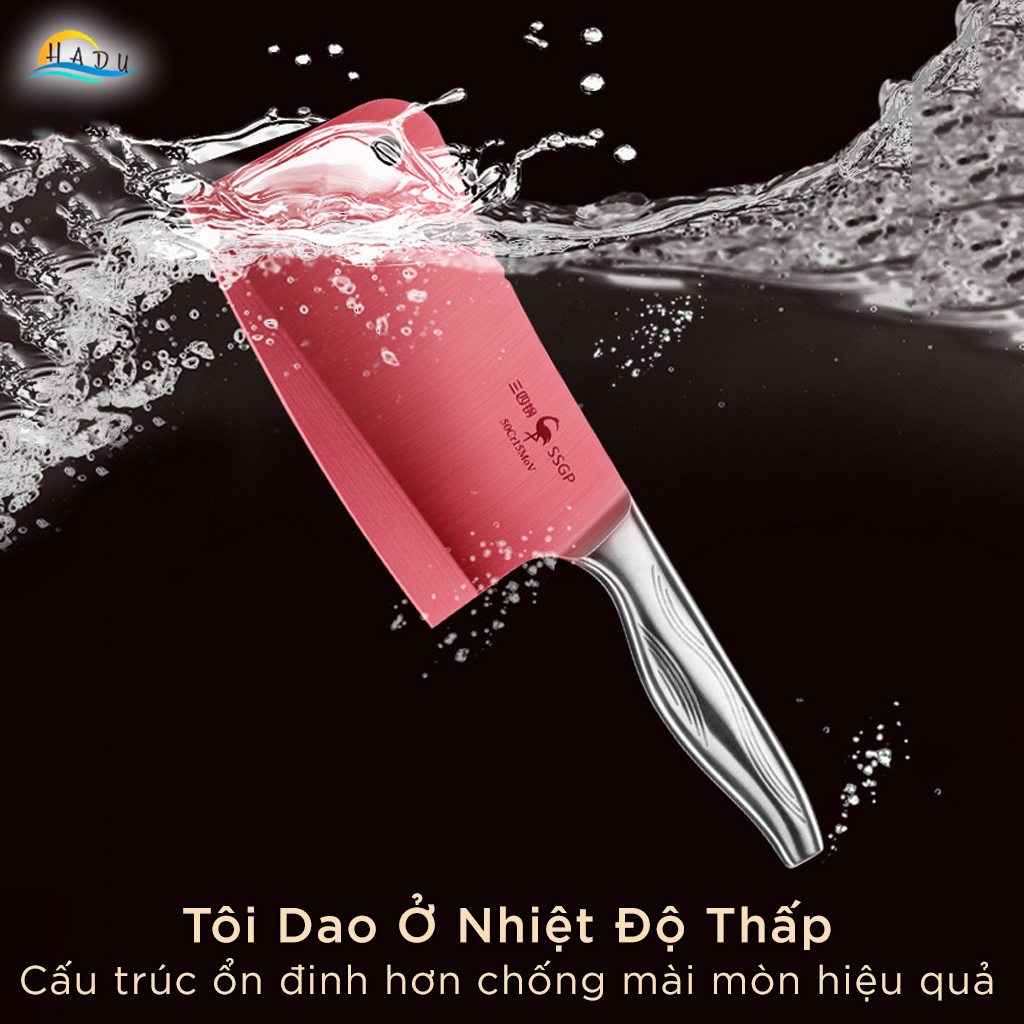 Bộ 2 Dao Bếp SSGP Thép Đức 1.4116, Gồm Dao Chặt và Dao Thái, Độ Cứng 58HRC, Đạt Chất Lượng LFGB Đức