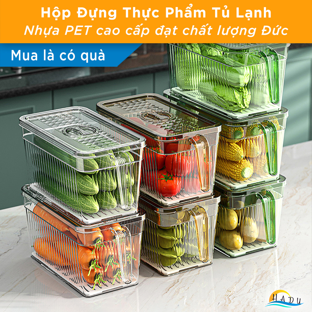 Hộp Bảo Quản Rau Củ Tủ Lạnh CCKO 6L, Có Rổ Lọc Chống Úng, Nắp Ghi Ngày, Nhiều Màu
