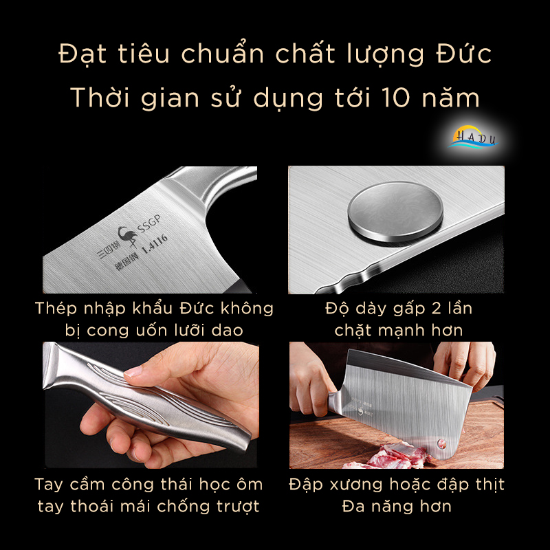 Dao Chặt Xương Thịt Gà Kiểu Nhật Bản Cao Cấp Đạt Chất Lượng Đức SSGP