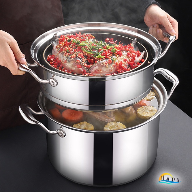 Nồi Hấp 3 Tầng Bếp Từ SSGP 28cm, Inox 304, Đáy 3 Lớp, Đa Năng Hấp Xôi, Luộc Gà, Đạt Chất Lượng LFGB Đức