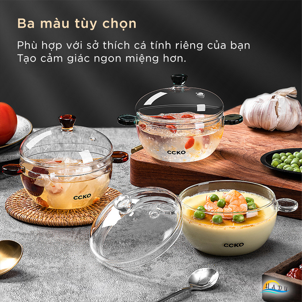 Tô Thủy Tinh Chịu Nhiệt CCKO 315ml, Dùng Được Trên Bếp Ga, Lò Vi Sóng, Borosilicate, Trong Suốt