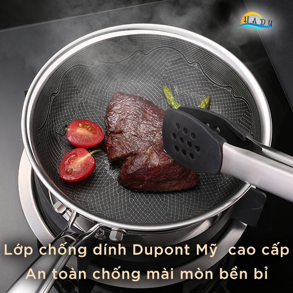 Chảo Chống Dính Bếp Từ Sâu Lòng Mini Inox 304 Cao Cấp 18cm 5 Lớp Đạt Chất Lượng Đức SSGP