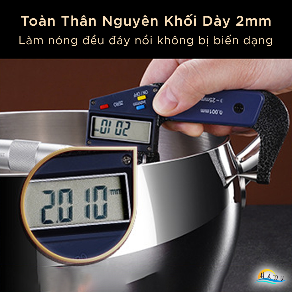 Nồi Inox 316L SSGP Đáy 3 Lớp, Thiết Kế Hình Quả Táo, Dùng Bếp Từ, Đạt Chất Lượng LFGB Đức