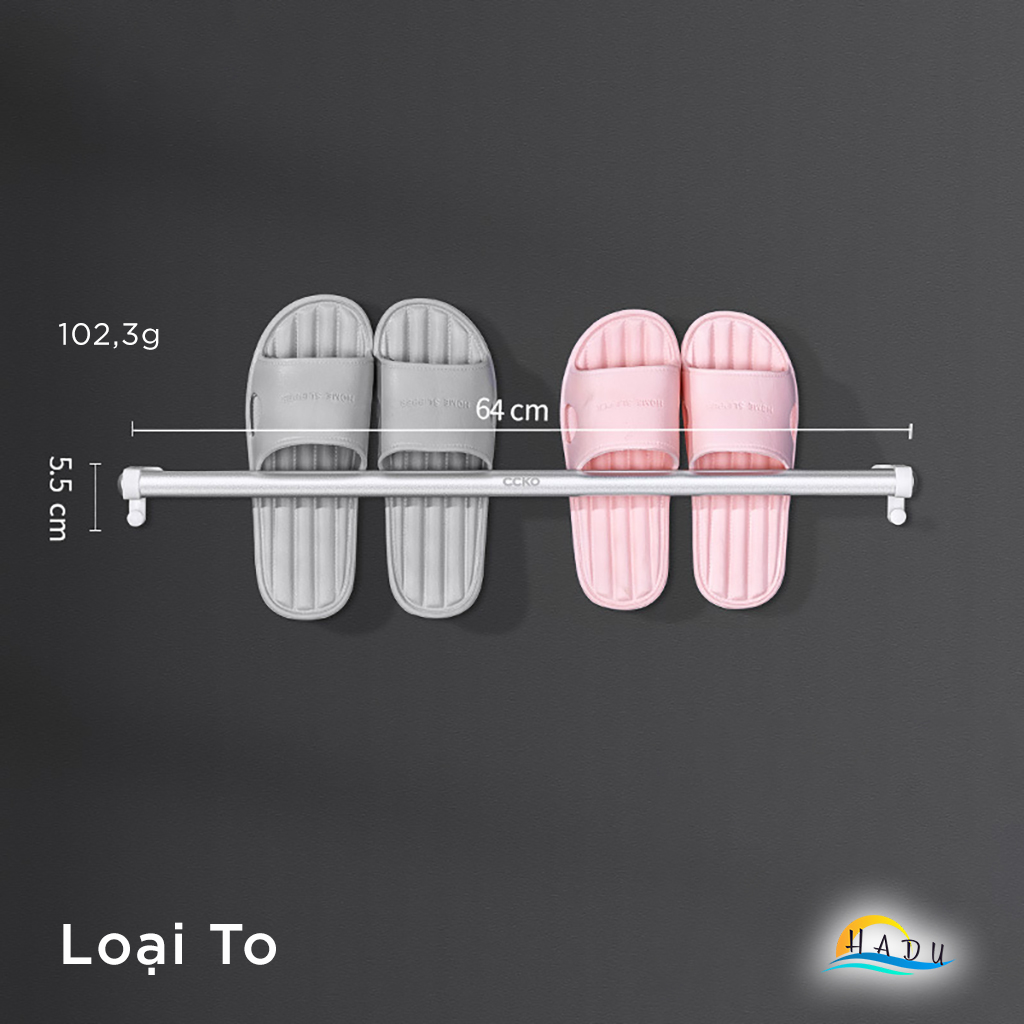 Giá Để Dép Dán Tường Hợp Kim Nhôm Cao Cấp, Tiết Kiệm Không Gian, Đa Năng, Thanh Lịch – Phù Hợp Nhà Tắm, Nhà Bếp CCKO