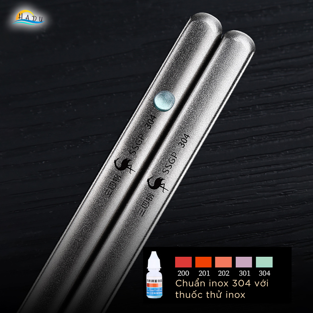 Đũa Nấu Ăn Inox 304 Cao Cấp Dài 36cm, Chống Trượt 360 Độ, Kháng Khuẩn, Không Thấm Nước, An Toàn Cho Sức Khỏe SSGP