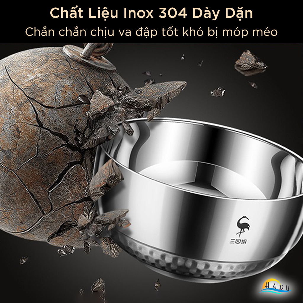 Bát Tô Inox 304 Cao Cấp – Chống Va Đập, Cách Nhiệt, Sáng Bóng Sang Trọng, Đạt Tiêu Chuẩn LFGB Đức SSGP