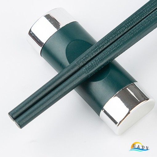 Bộ 10 Đôi Đũa Hợp Kim HADU, Chống Mốc, Chống Trơn Trượt, Dài 27.3cm, Kèm Hộp, Màu Xanh