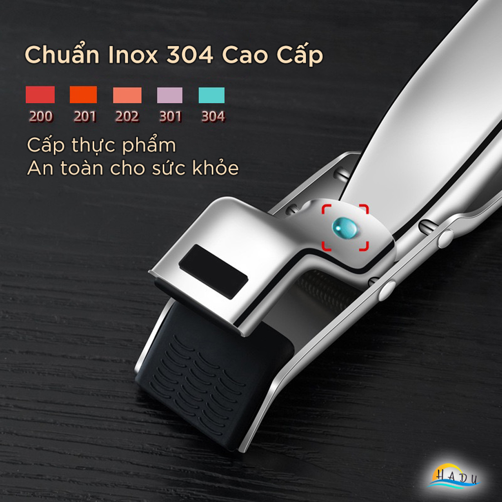 Kẹp Gắp Đồ Nóng SSGP Inox 304, Đầu Silicone Chống Trượt, Đạt Chất Lượng LFGB Đức