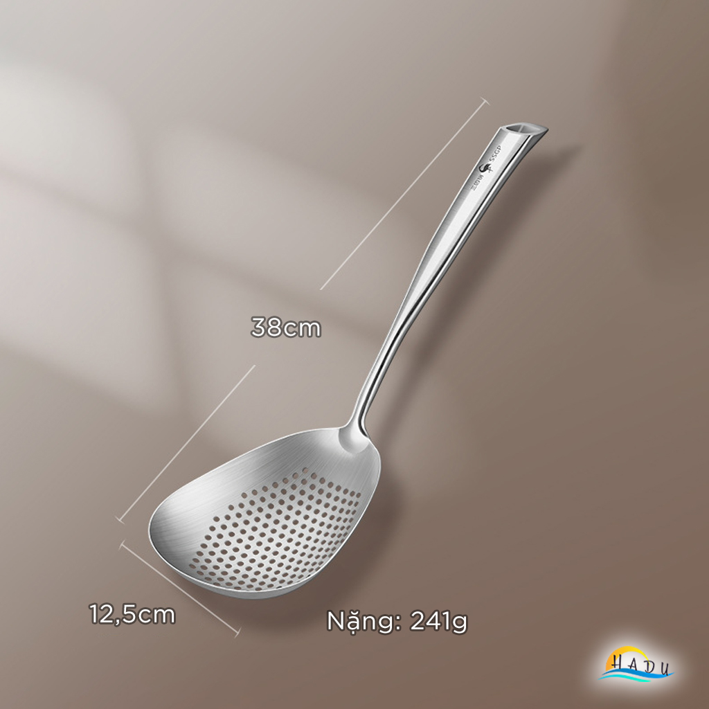 Muôi Thùng Inox 304 Cao Cấp – Dung Tích Lớn, Tay Cầm Chống Nóng, Đánh Bóng Nhám, Đạt Tiêu Chuẩn LFGB Đức SSGP