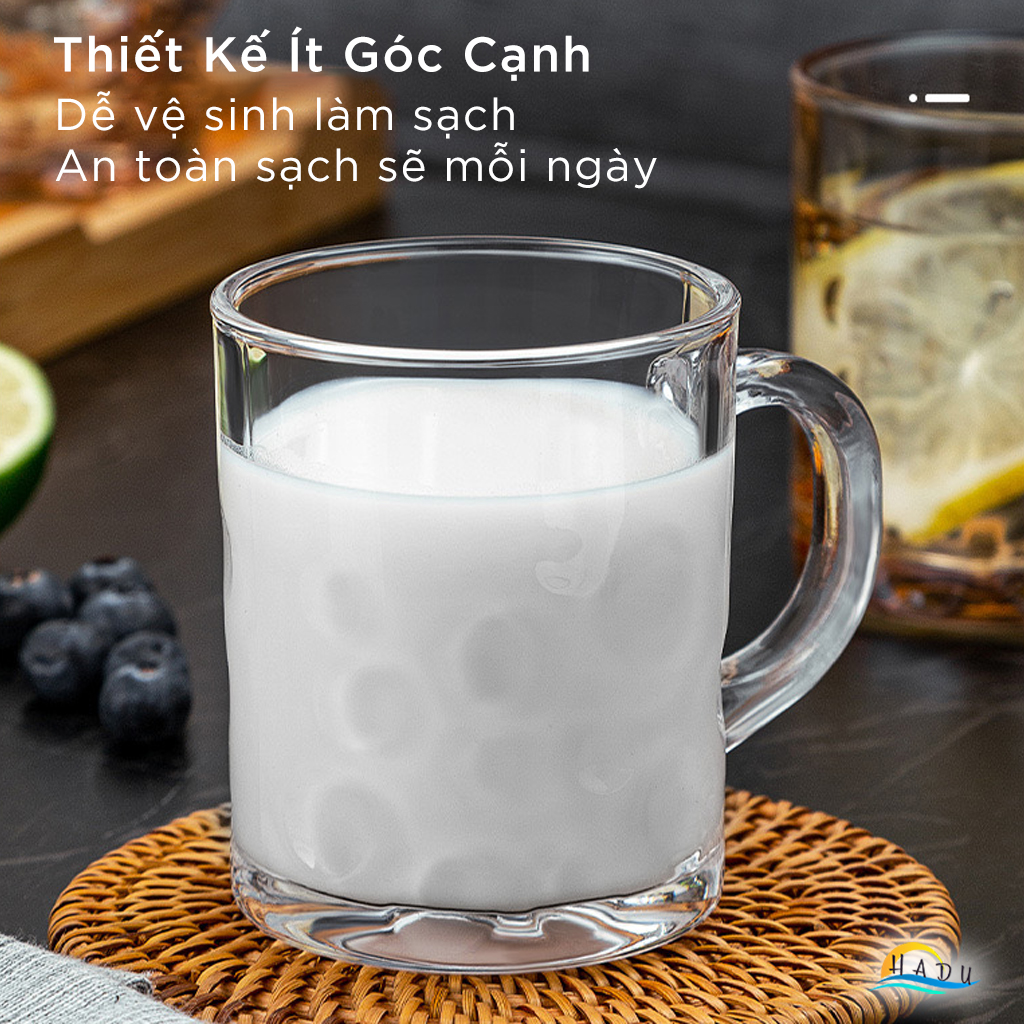 Cốc Thủy Tinh Chịu Nhiệt CCKO Họa Tiết Chấm Bi, 240ml, Kiểu Dáng Sang Trọng, Trong Suốt