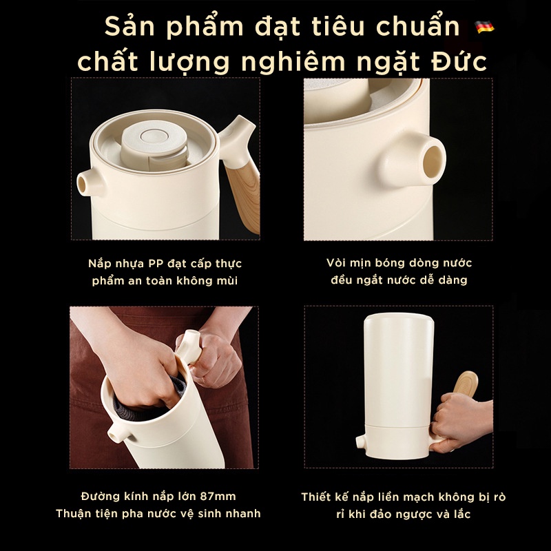 Bình Đựng Nước Giữ Nhiệt Có Vòi Cao Cấp Inox 316 1400ml Đạt Chất Lượng Đức SSGP