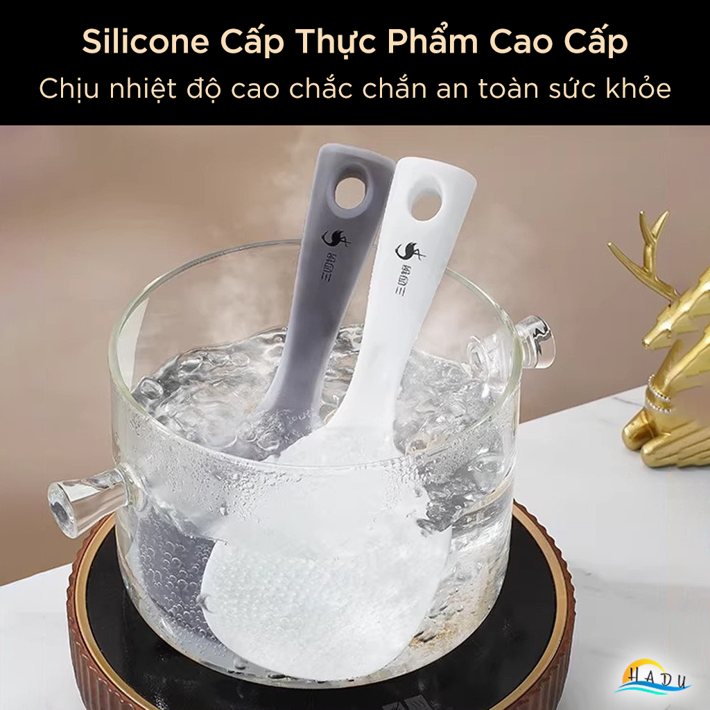 Muôi Múc Cơm Silicon Chịu Nhiệt Cao Cấp SSGP, Muôi Xới Cơm Chống Dính Đạt Chất Lượng LFGB Đức