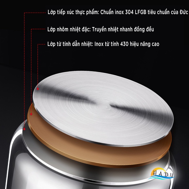 Nồi Áp Suất Bếp Từ Inox 304 SSGP 4L 6L, 2 Chế Độ Nấu, Đáy 3 Lớp, Hầm Nhanh, Đạt Chất Lượng LFGB Đức