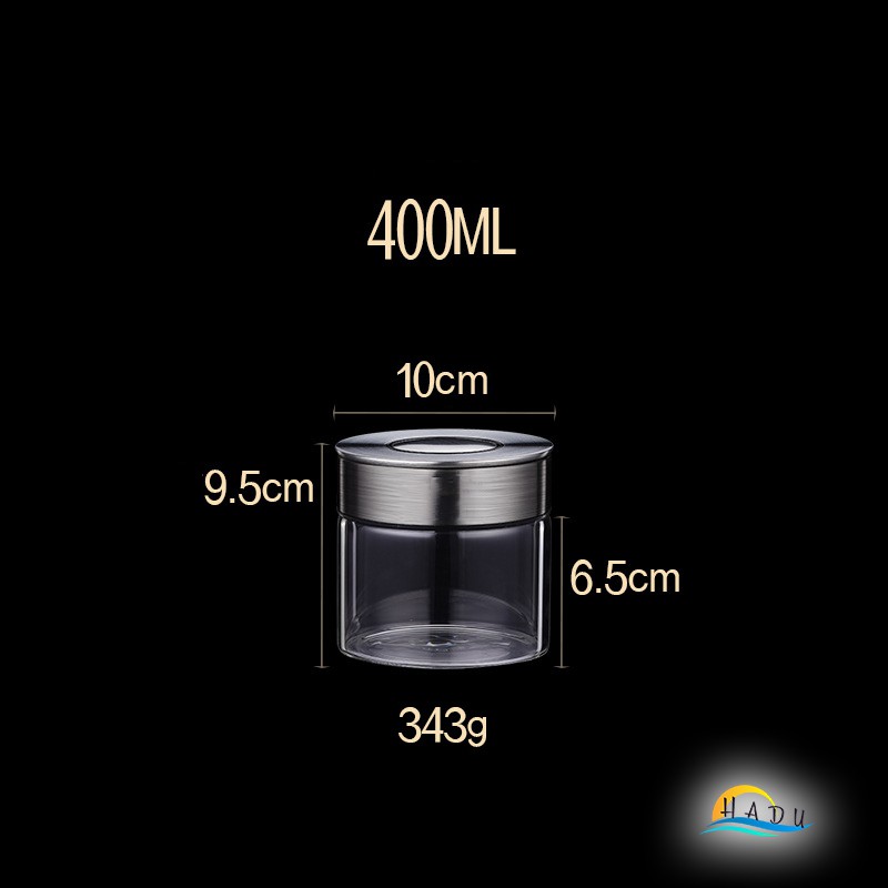 Hộp Đựng Trà Cafe Đồ Khô Và Ngũ Cốc Thủy Tinh Có Nắp Inox Cao Cấp Đạt Chất Lượng Đức SSGP