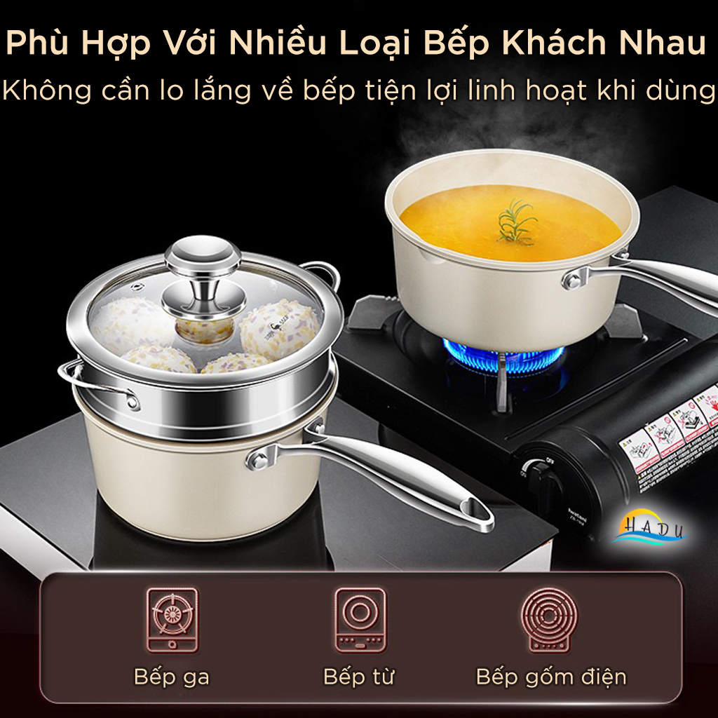 Nồi Chống Dính Bếp Từ SSGP 18cm 20cm, Gốm Titan, Phủ Ceramic Greblon, Đạt Chất Lượng LFGB Đức