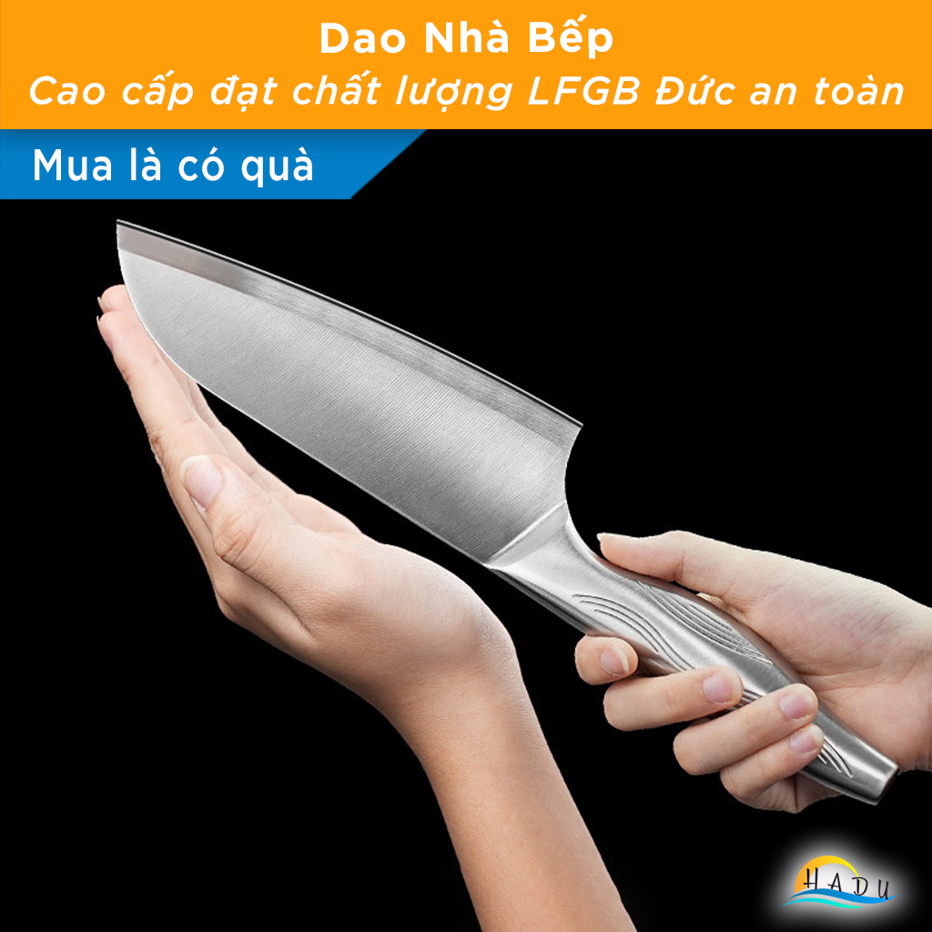 Dao Thái Thịt SSGP Thép 30Cr13, Siêu Sắc, Đạt Chất Lượng LFGB Đức