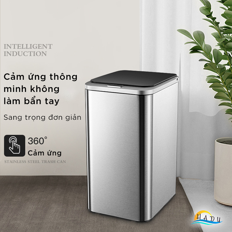 Thùng Rác Cảm Ứng Tự Động CCKO 9L, Thân Inox Chống Vân Tay, Cắm Điện, Nhiều Màu