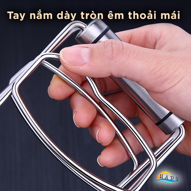 Kẹp Gắp Bát Đĩa Nóng Inox 304 SSGP, Dụng Cụ Chống Bỏng, Tay Cầm Chắc Chắn, Dài 18cm, Đạt Chất Lượng LFGB Đức