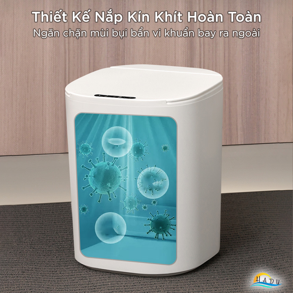Thùng Rác Cảm Ứng Tự Động CCKO 14L, Chống Nước IPX5, Nắp Kín Ngăn Mùi, Nhiều Màu